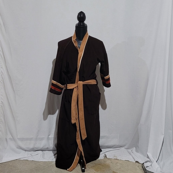 Men's robe Marvello retro bath robe housecoat 70s retro vintage fleece sleepwear - Picture 1 of 13
